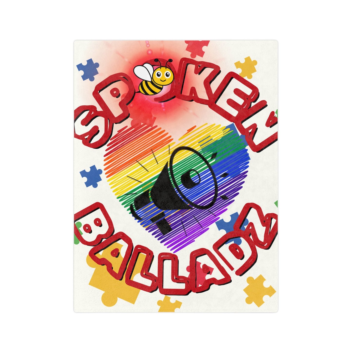 Spoken Balladz Autism Beyond The Limit With Love Microfiber Blanket Printify