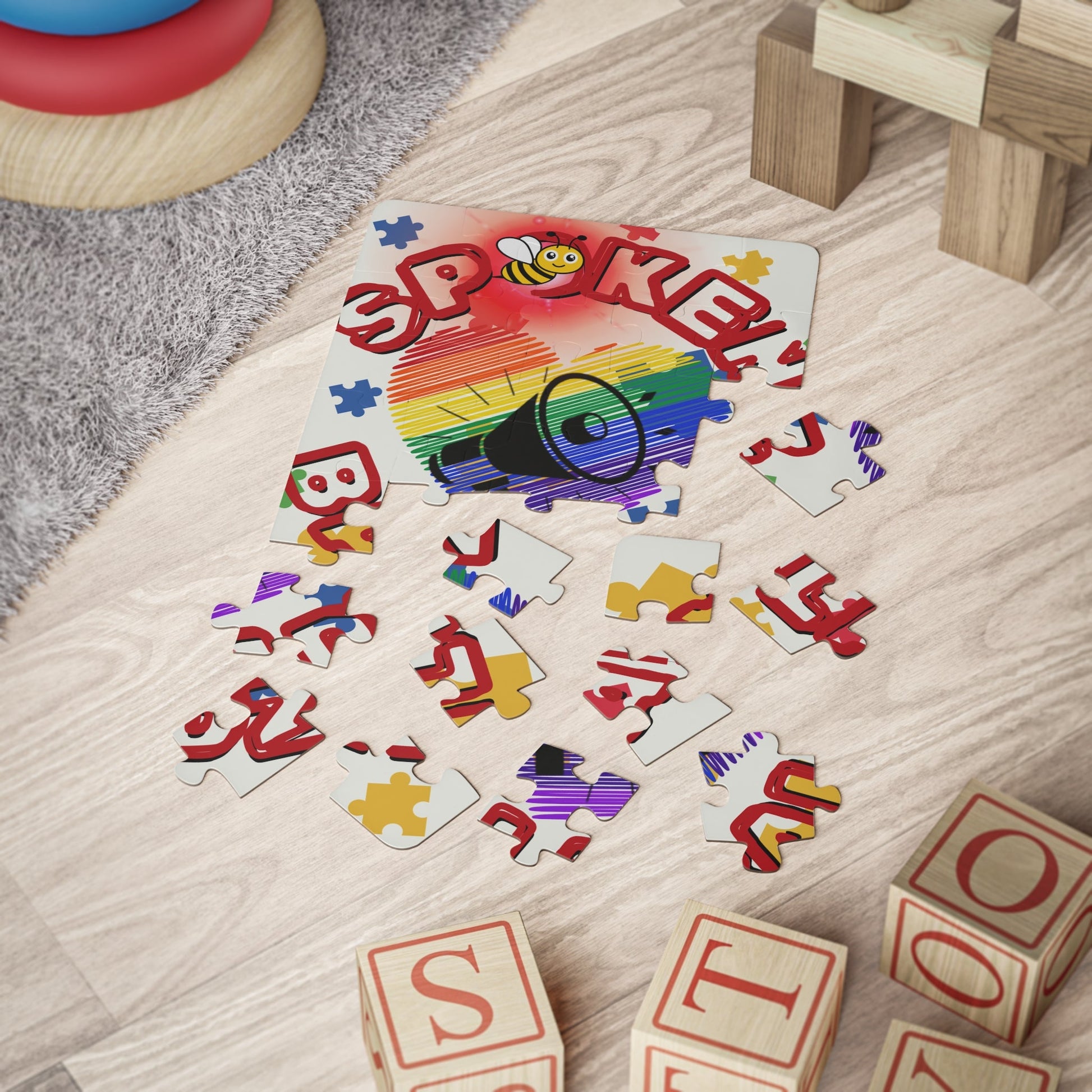Spoken Balladz Autism Beyond The Limit With Love Kids' 30-Piece Puzzle Printify