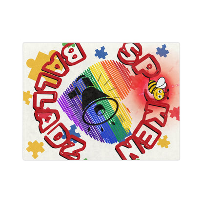 Spoken Balladz Autism Beyond The Limit With Love Microfiber Blanket Printify