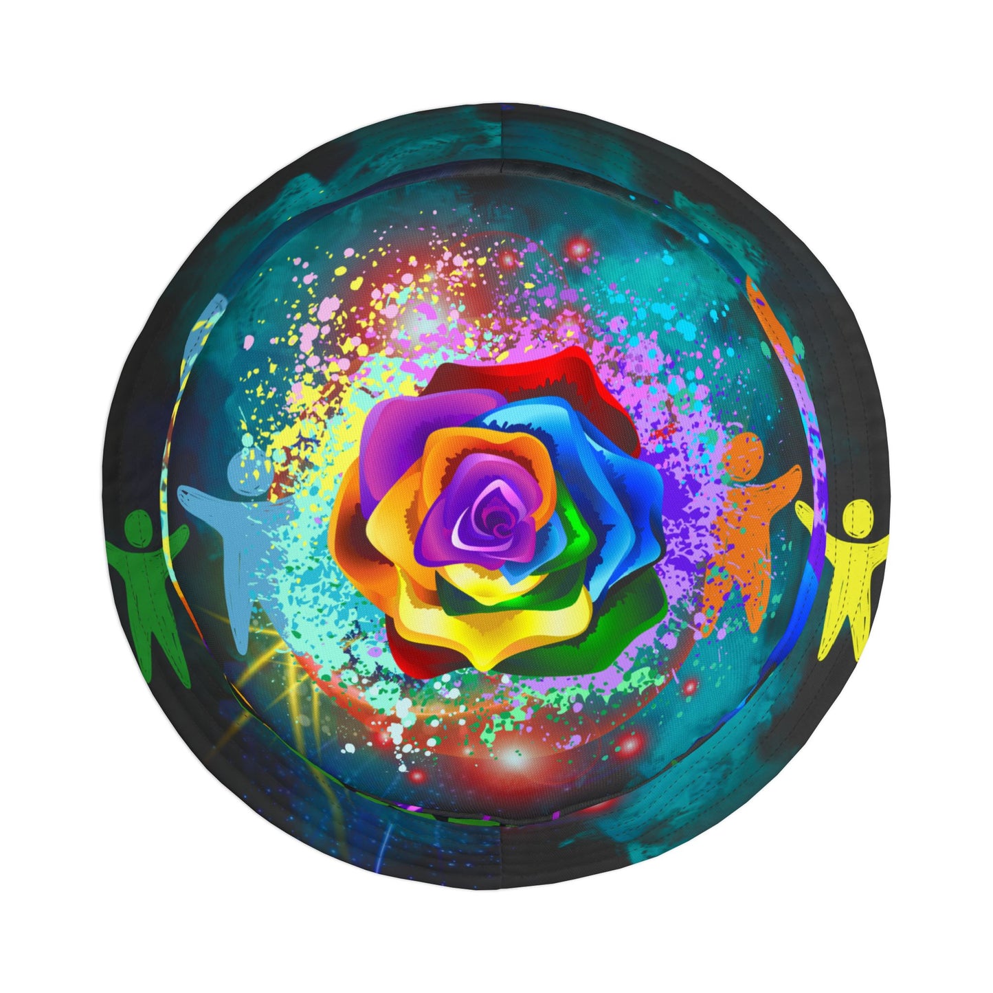 Spoken Balladz Vibe Bucket Hat - Colorful Artistic Headwear for Autism Awareness