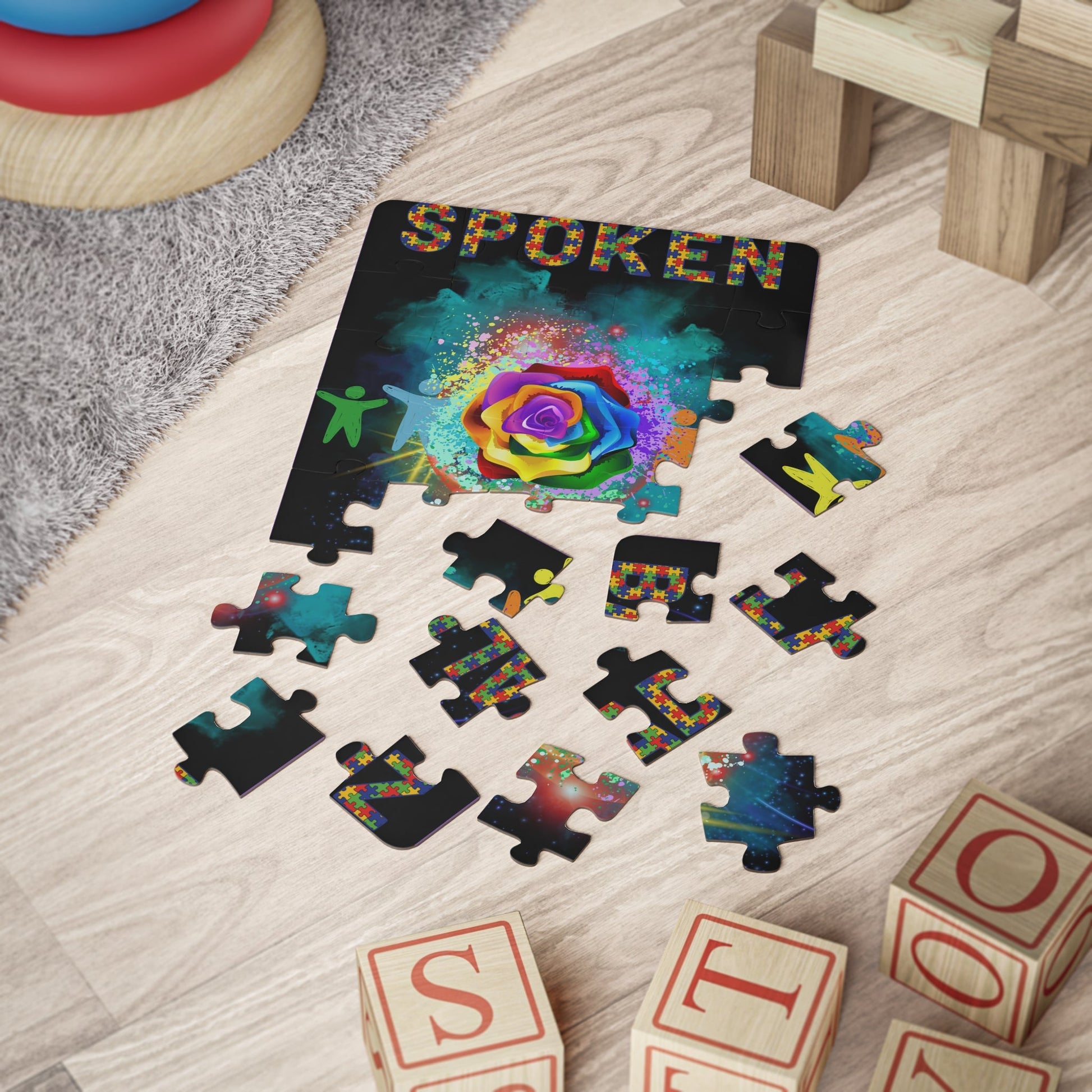 Spoken Balladz Autism Beyond The Limit Kids' Puzzle - 30-Piece No Limit Flower Printify