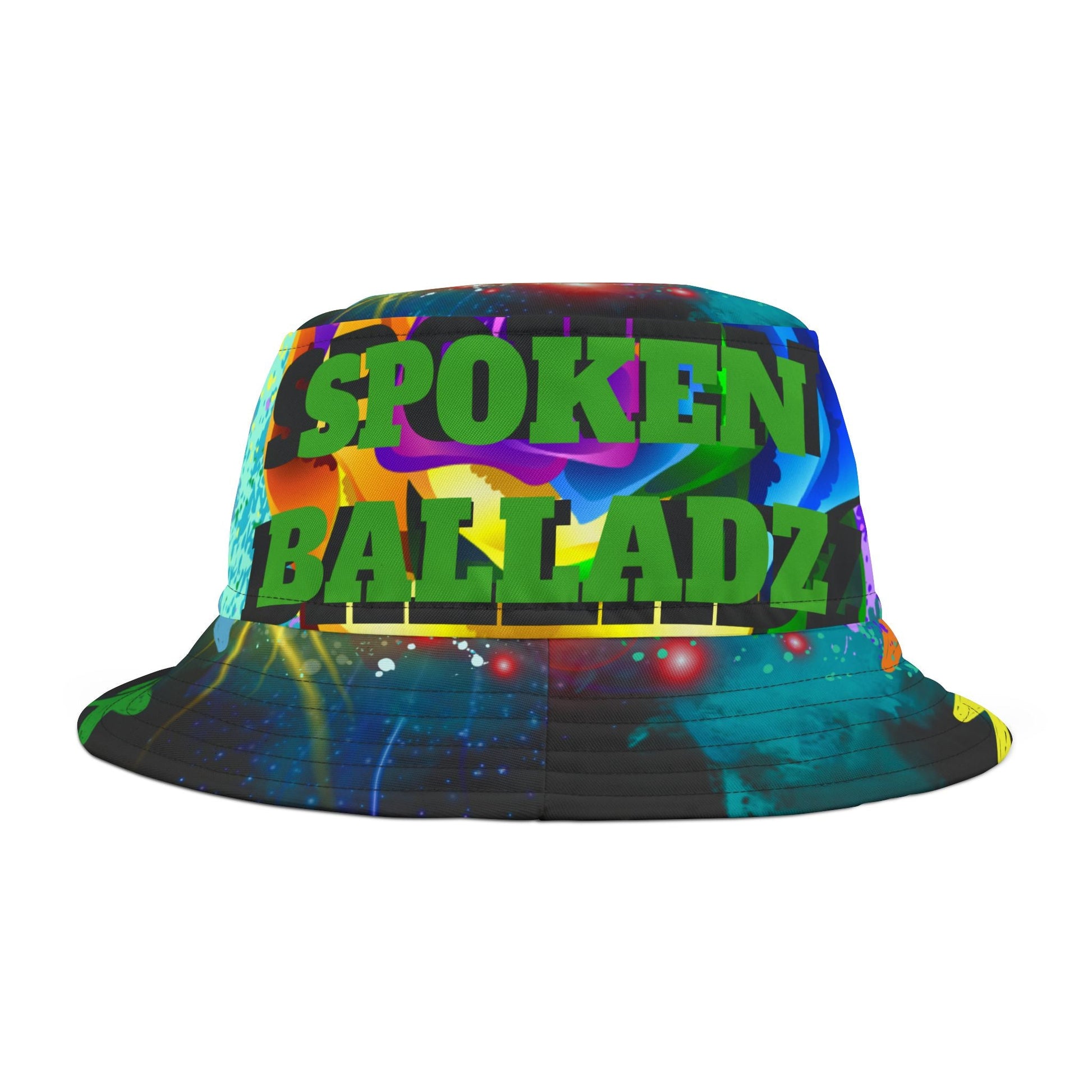 Spoken Balladz Vibe Bucket Hat - Colorful Artistic Headwear for Autism Awareness Printify