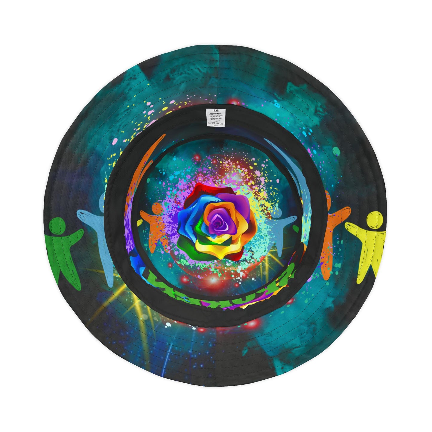 Spoken Balladz Vibe Bucket Hat - Colorful Artistic Headwear for Autism Awareness