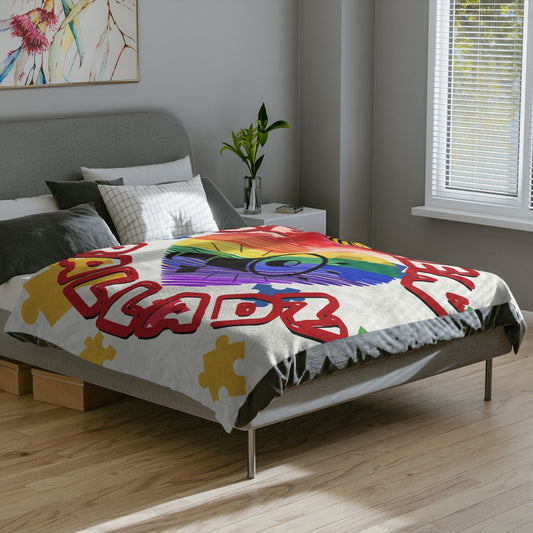 Spoken Balladz Autism Beyond The Limit With Love Microfiber Blanket Printify