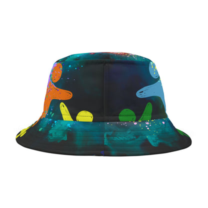 Spoken Balladz Vibe Bucket Hat - Colorful Artistic Headwear for Autism Awareness